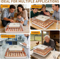ZemiroHatch Series 4 ★ 56-Egg Incubator for Serious Breeders with Full Automation, Minimal Maintenance, Precision Control & Chick-Safe Design