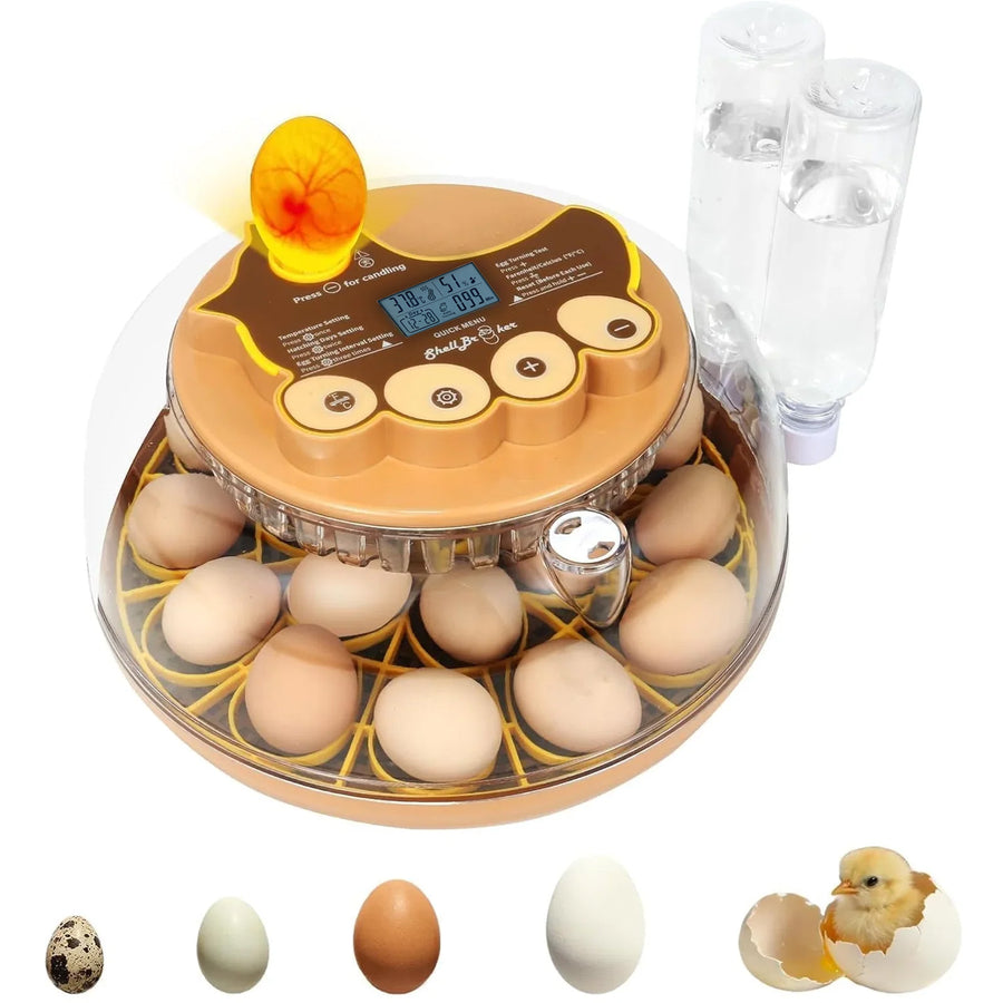ZemiroHatch Series 3 ★ 18-Egg Incubator for Beginners with Balanced Automation, Stable Temperature, Adaptive Humidity & Full Monitoring