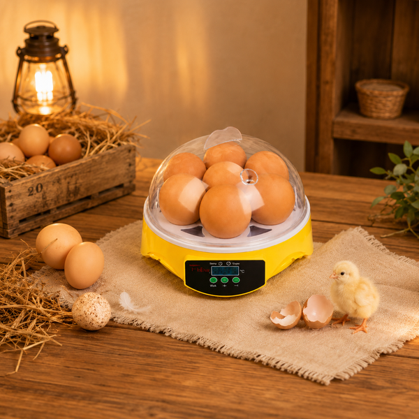 Zemiro Simple 7-Egg Incubator for Kids & Beginners with 360° View, Temperature Control & Compact Design