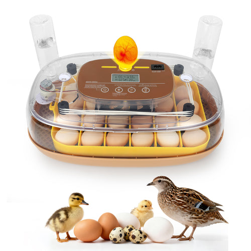 Zemiro Advanced 24-Egg Incubator for Enthusiasts with Balanced Automation, Stable Temperature, Adaptive Dual Humidity & Auto Turning with Lockdown