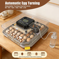 ZemiroHatch Series 4 ★ 48-Egg Incubator for Serious Breeders with Full Automation, Minimal Maintenance, Precision Control & Chick-Safe Design
