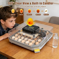 ZemiroHatch Series 4 ★ 48-Egg Incubator for Serious Breeders with Full Automation, Minimal Maintenance, Precision Control & Chick-Safe Design