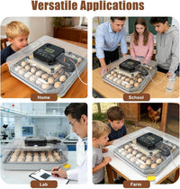 ZemiroHatch Series 4 ★ 48-Egg Incubator for Serious Breeders with Full Automation, Minimal Maintenance, Precision Control & Chick-Safe Design