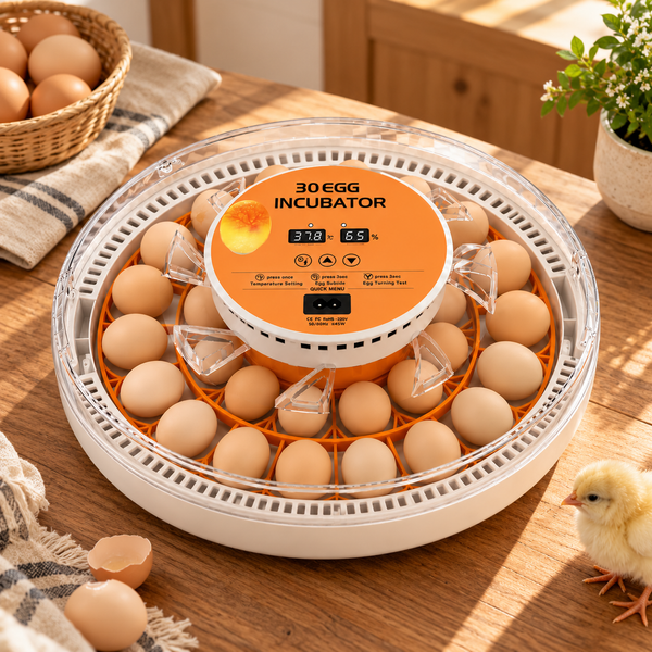 ZemiroHatch Series 2 ★ 30-Egg Incubator for Experienced Hatchers with Manual Humidity Control, Auto Turning & Real-Time Monitoring
