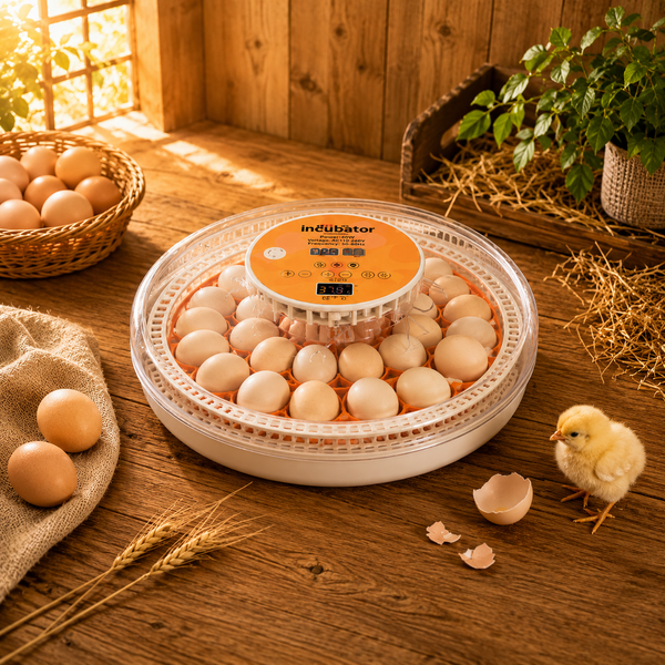 Zemiro Essential 30-Egg Incubator for Experienced Hatchers with Manual Humidity Control, Auto Turning & Real-Time Monitoring