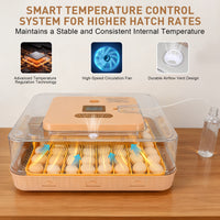ZemiroHatch Series 4 ★ 56-Egg Incubator for Serious Breeders with Full Automation, Minimal Maintenance, Precision Control & Chick-Safe Design